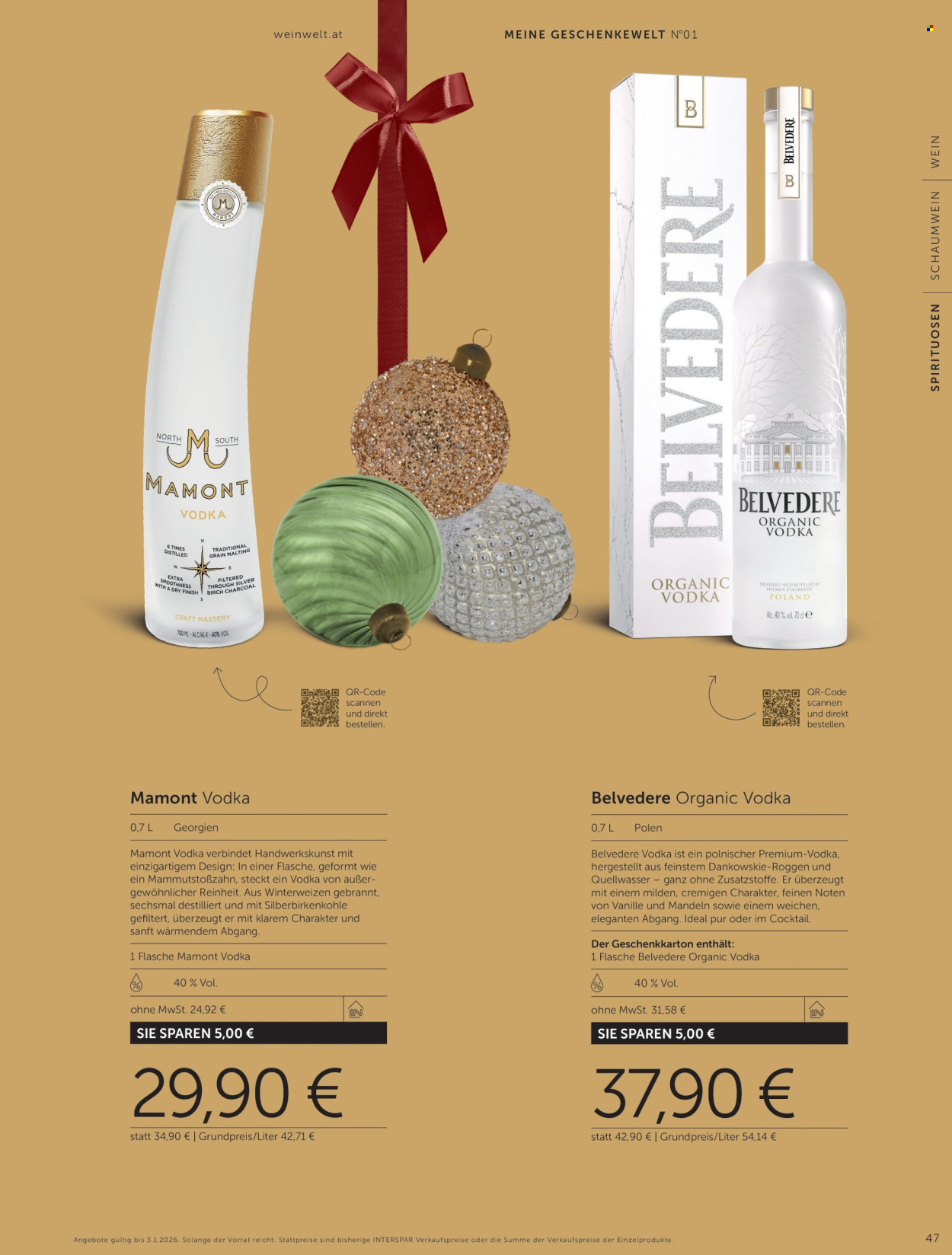 Angebote INTERSPAR - 8.10.2025 - 3.1.2026. Seite 47