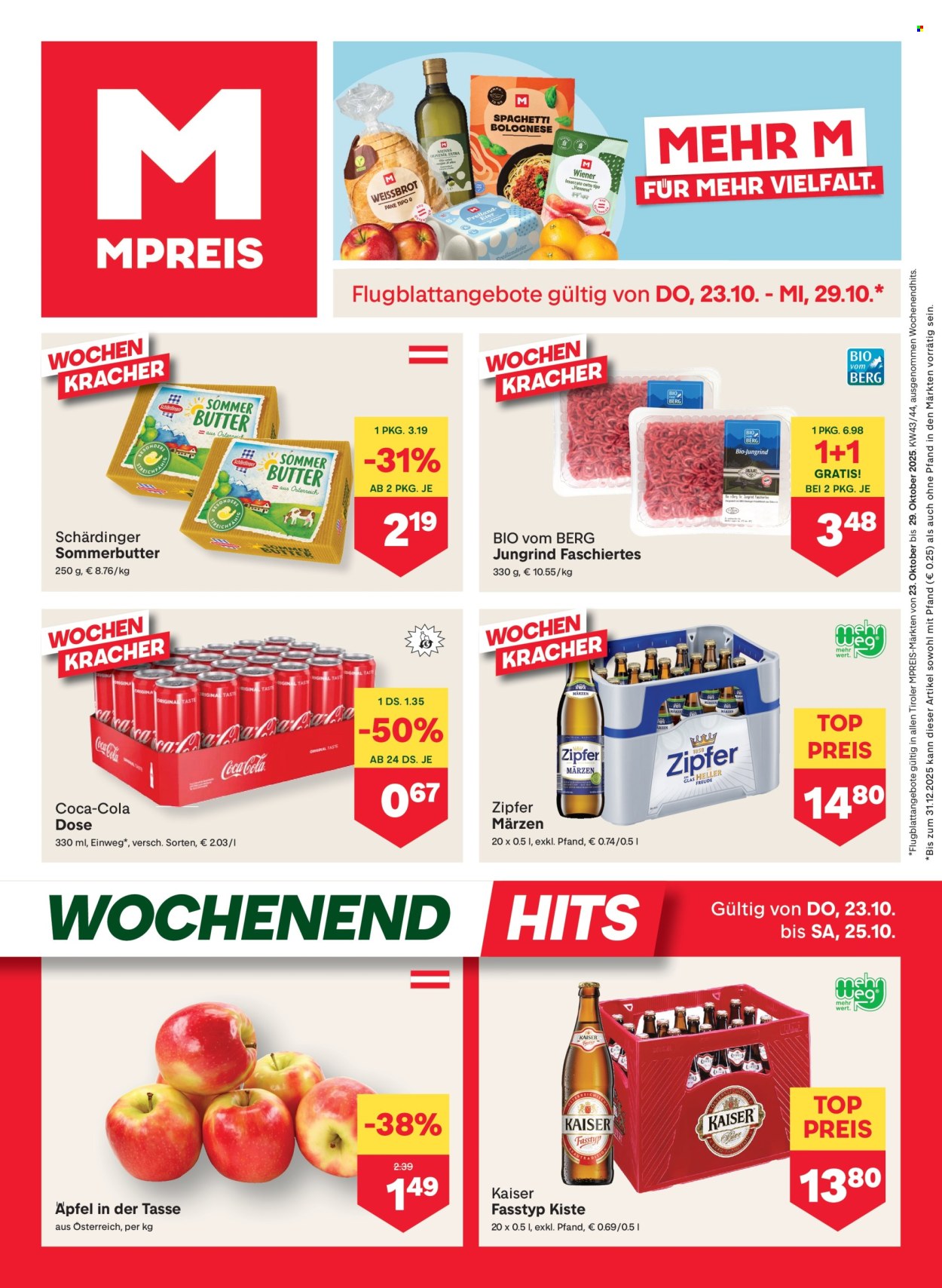 Angebote MPREIS - 23.10.2025 - 29.10.2025. Seite 1