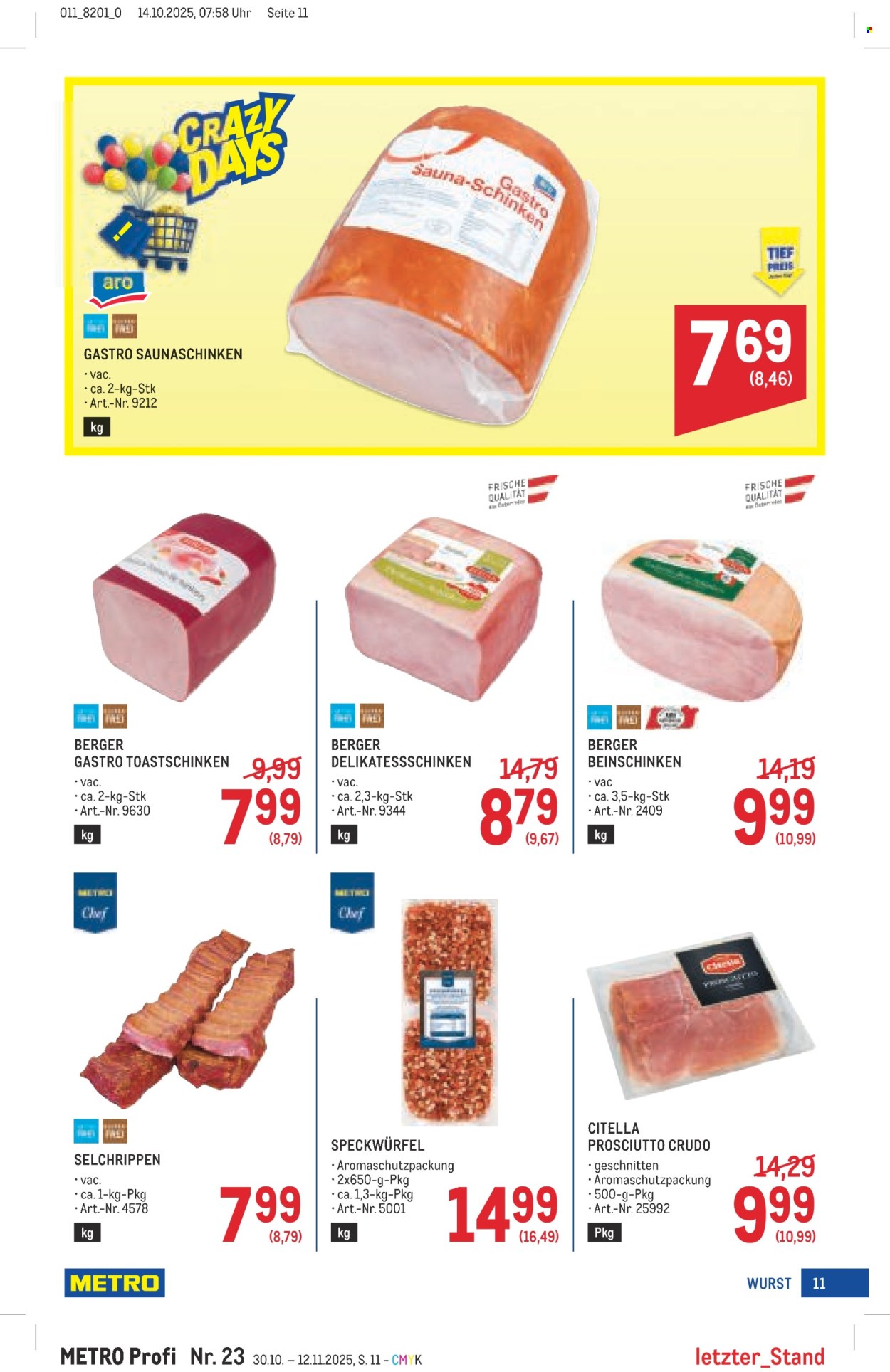 Angebote Metro - 30.10.2025 - 12.11.2025. Seite 11