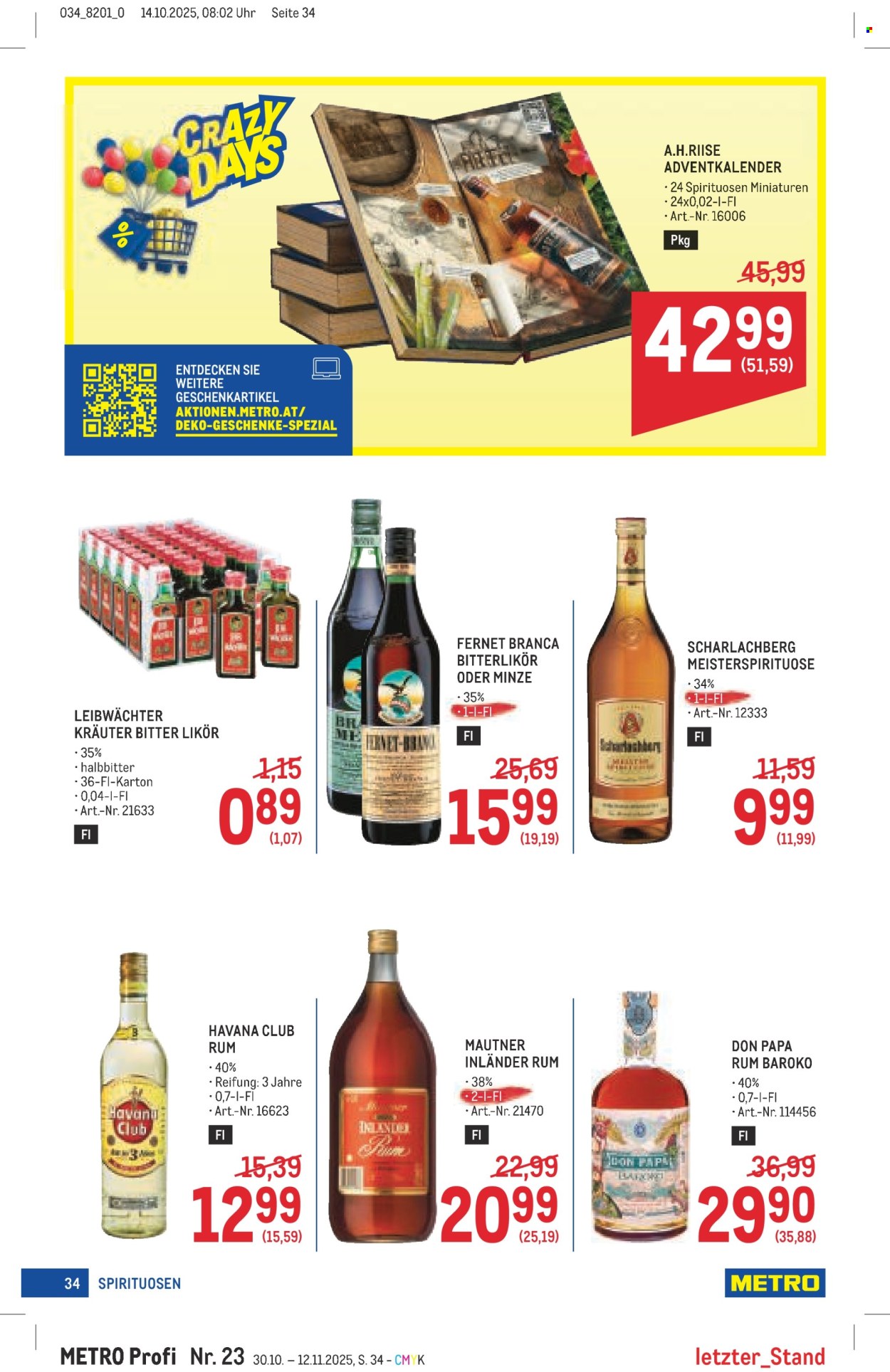 Angebote Metro - 30.10.2025 - 12.11.2025. Seite 34