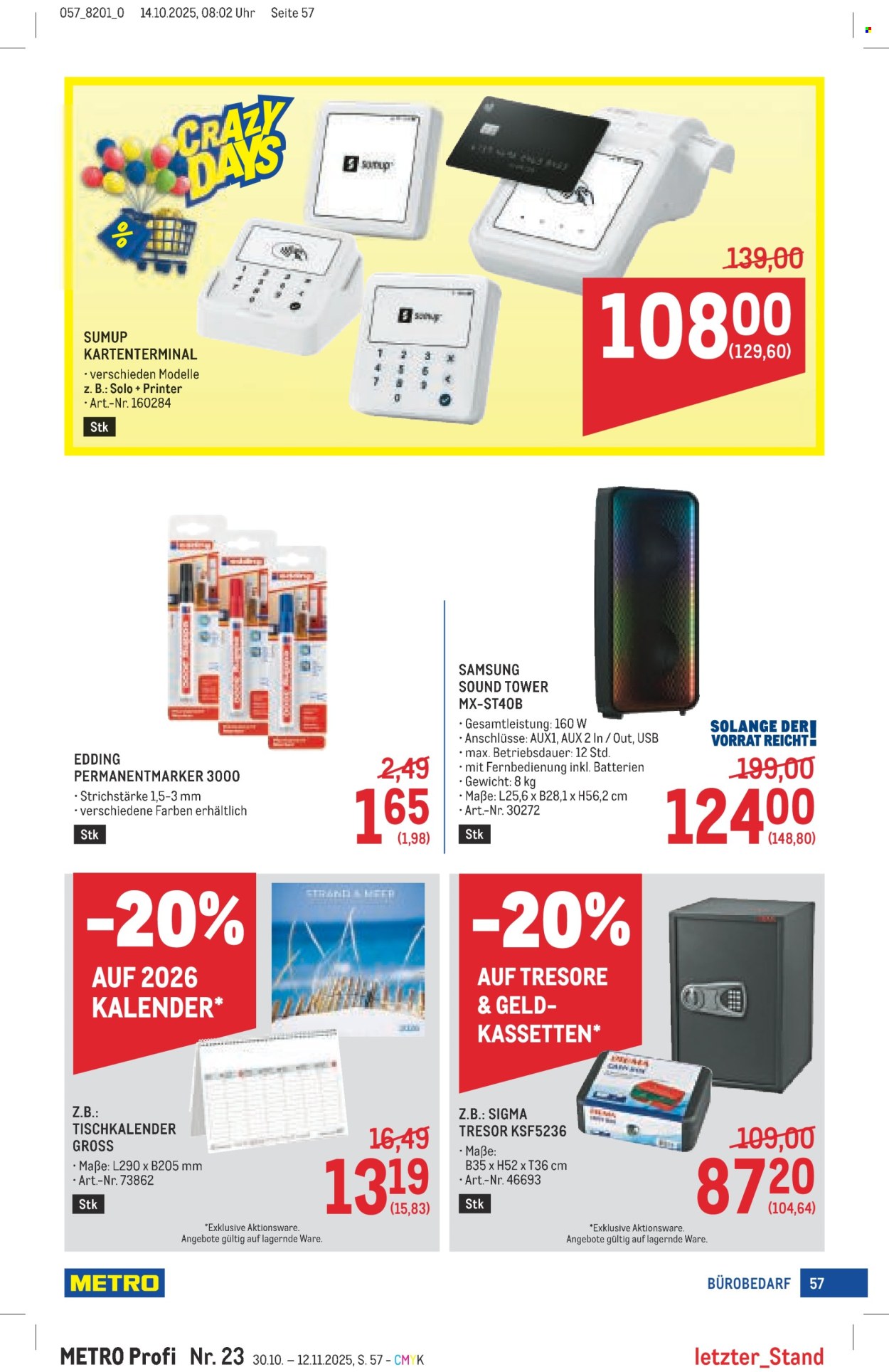 Angebote Metro - 30.10.2025 - 12.11.2025. Seite 57