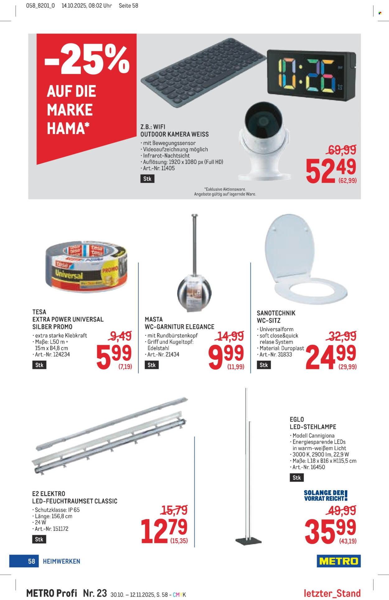 Angebote Metro - 30.10.2025 - 12.11.2025. Seite 58