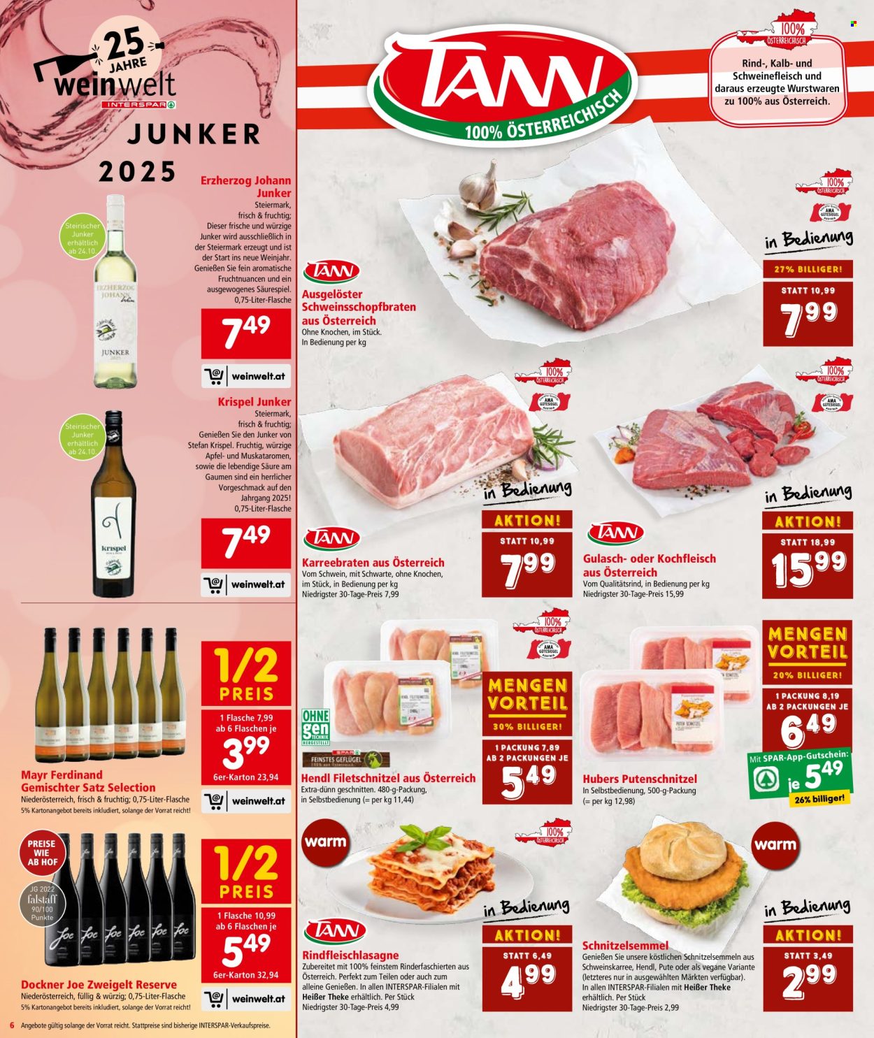 Angebote INTERSPAR - 23.10.2025 - 5.11.2025. Seite 6