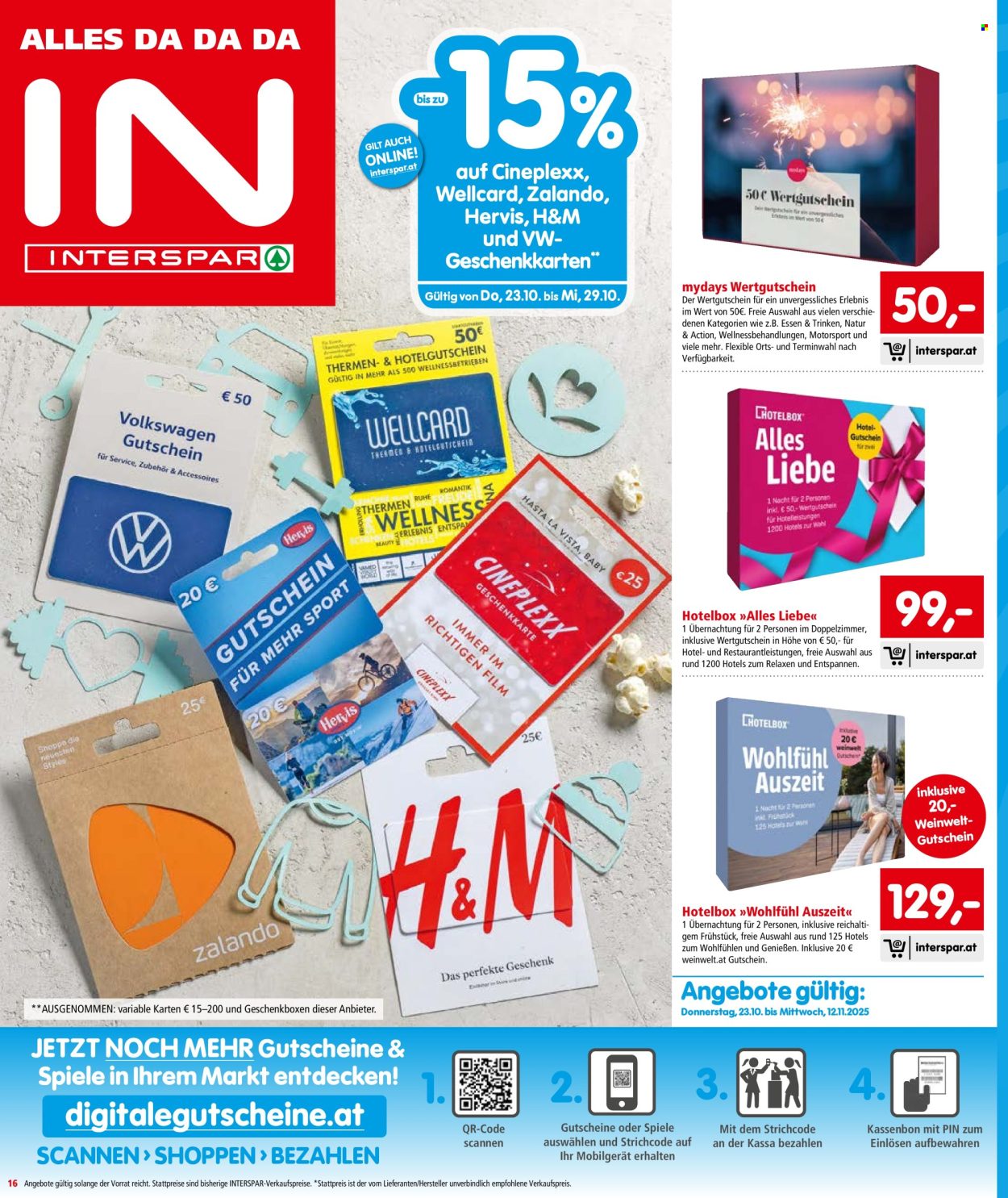 Angebote INTERSPAR - 23.10.2025 - 5.11.2025. Seite 16