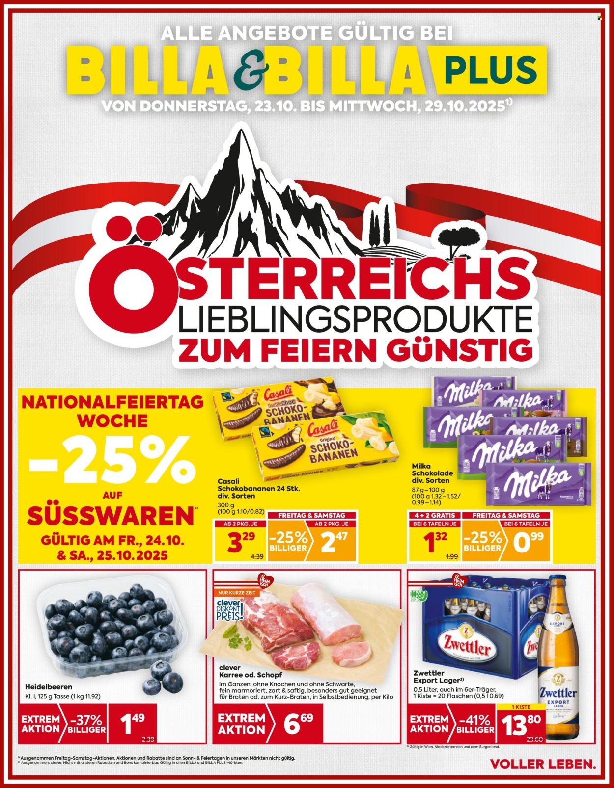 Angebote Billa - 23.10.2025 - 29.10.2025. Seite 1