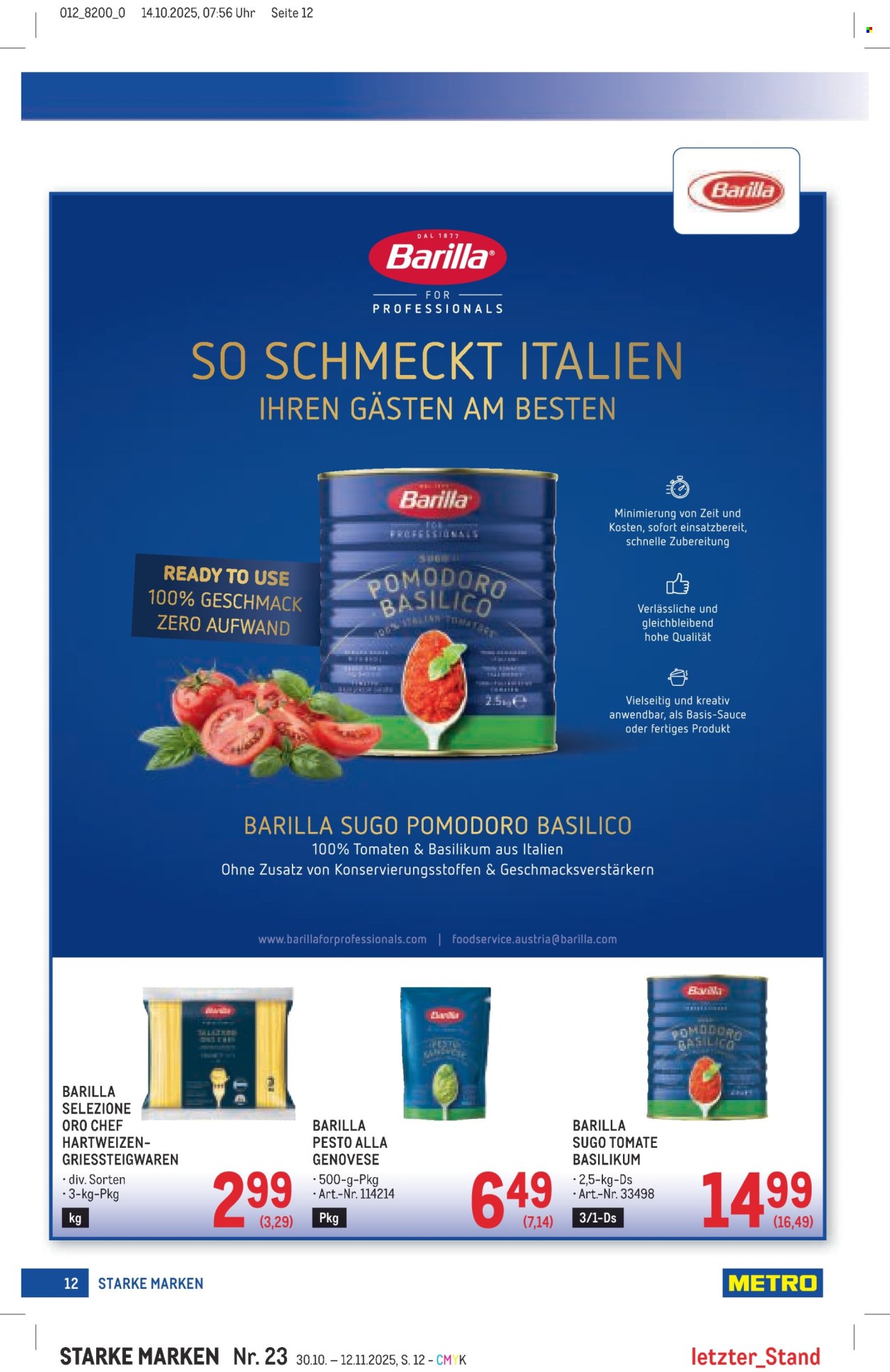 Angebote Metro - 30.10.2025 - 12.11.2025. Seite 12