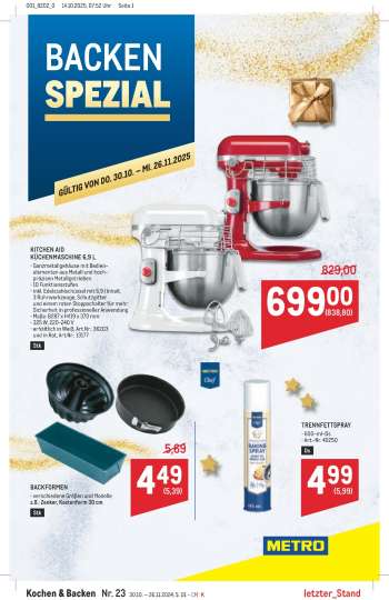 Angebote Metro - 30.10.2025 - 26.11.2025.