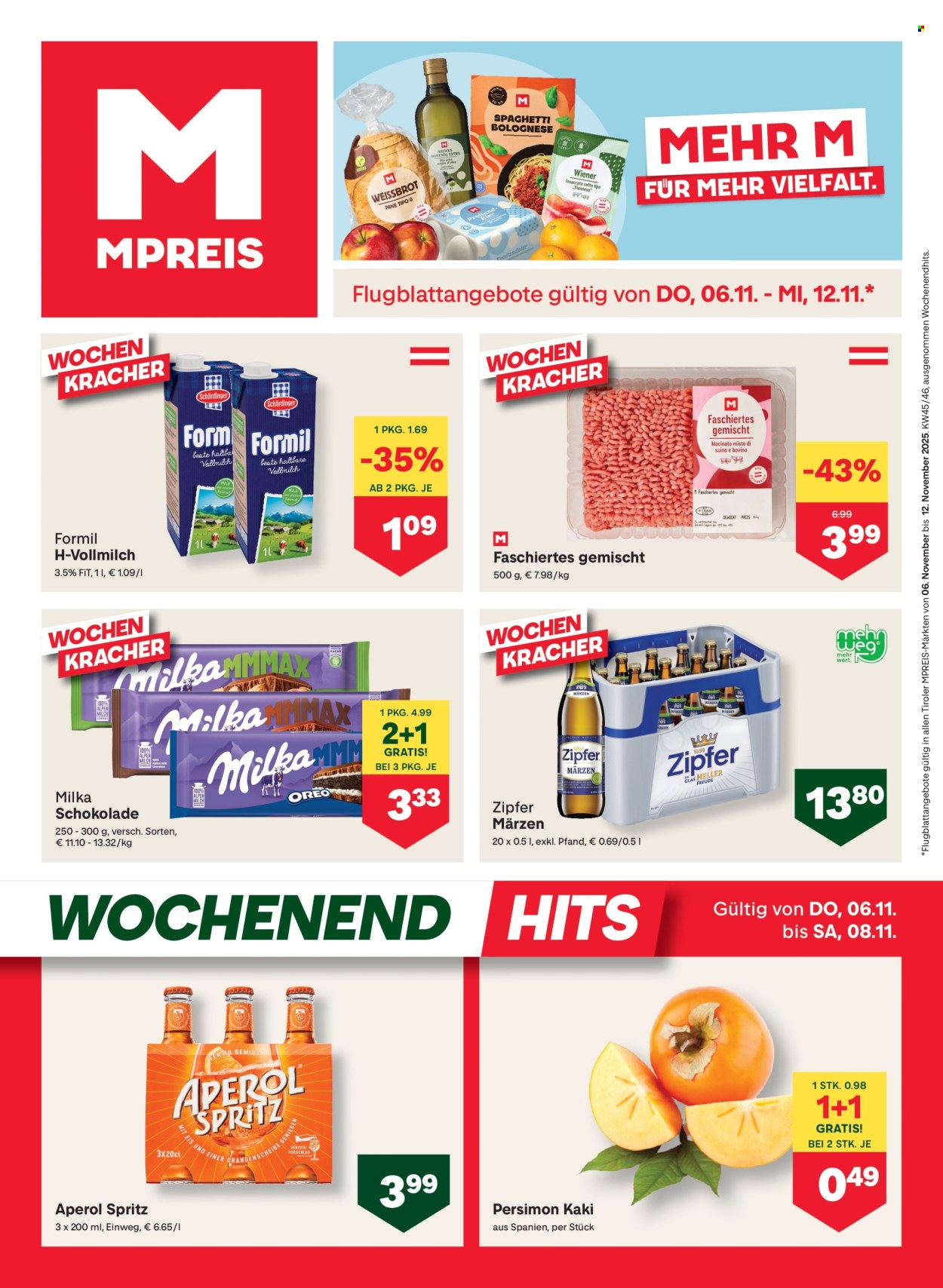 Angebote MPREIS - 6.11.2025 - 12.11.2025. Seite 1
