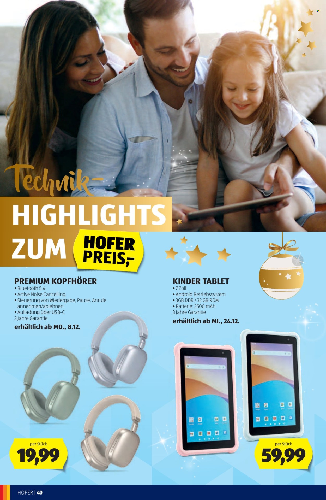 Angebote Hofer. Seite 40