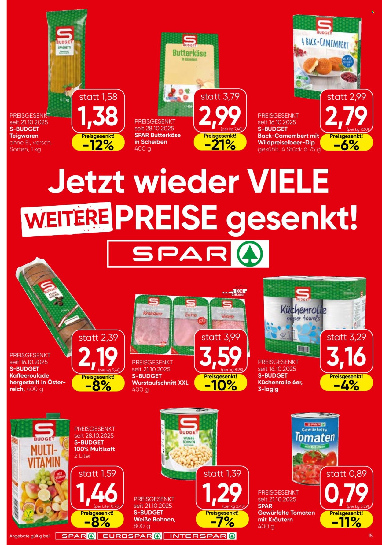 Angebote SPAR - 13.11.2025 - 19.11.2025. Seite 15