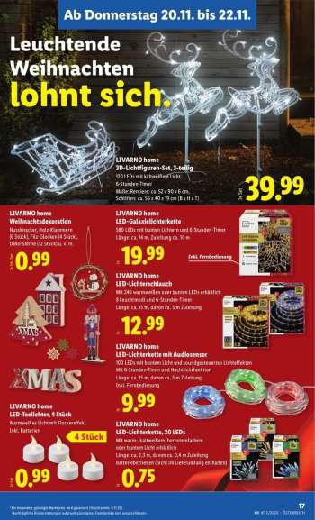 thumbnail - LIVARNO home LED-Lichterkette, 20 LEDs