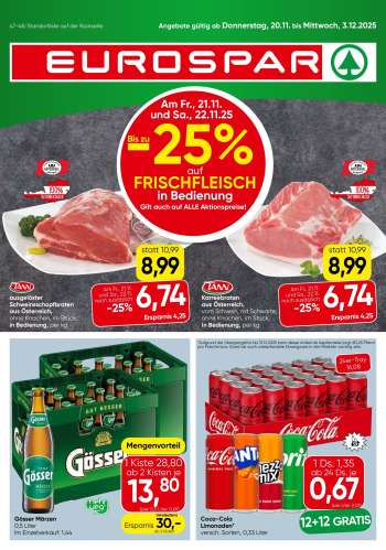 Angebote EUROSPAR - 20.11.2025 - 3.12.2025.