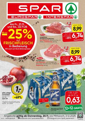 Angebote SPAR - 20.11.2025 - 3.12.2025.