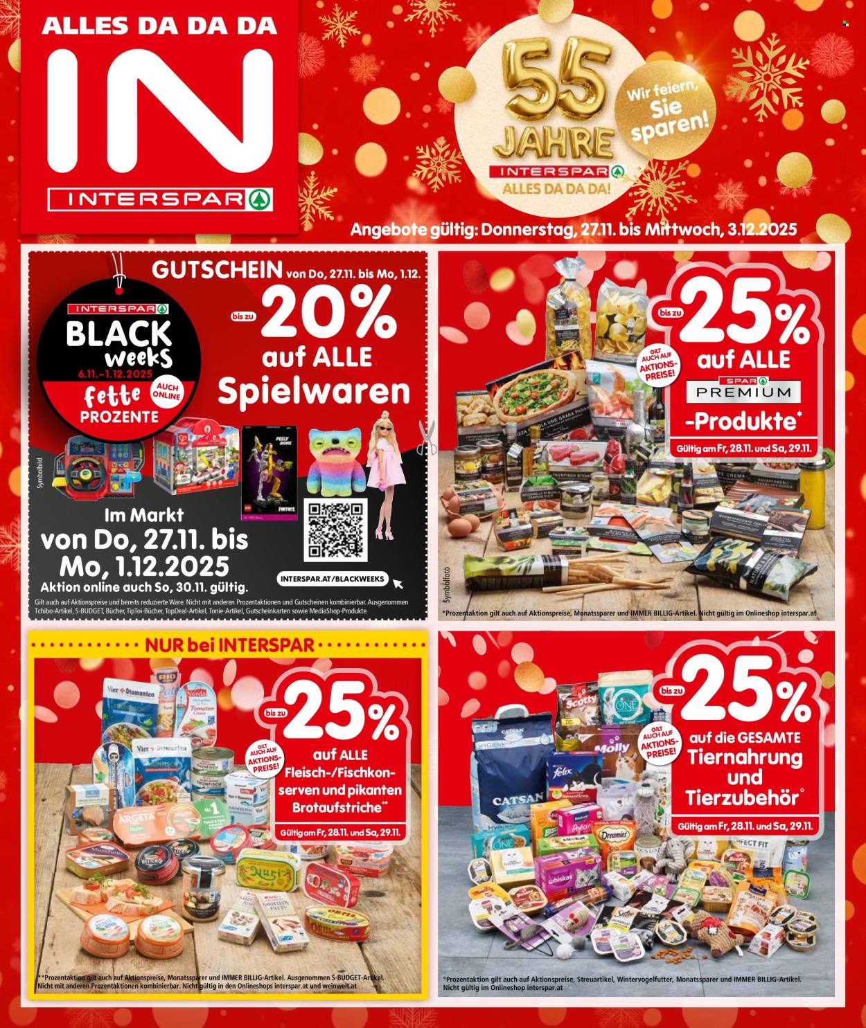 Angebote INTERSPAR - 27.11.2025 - 3.12.2025. Seite 1