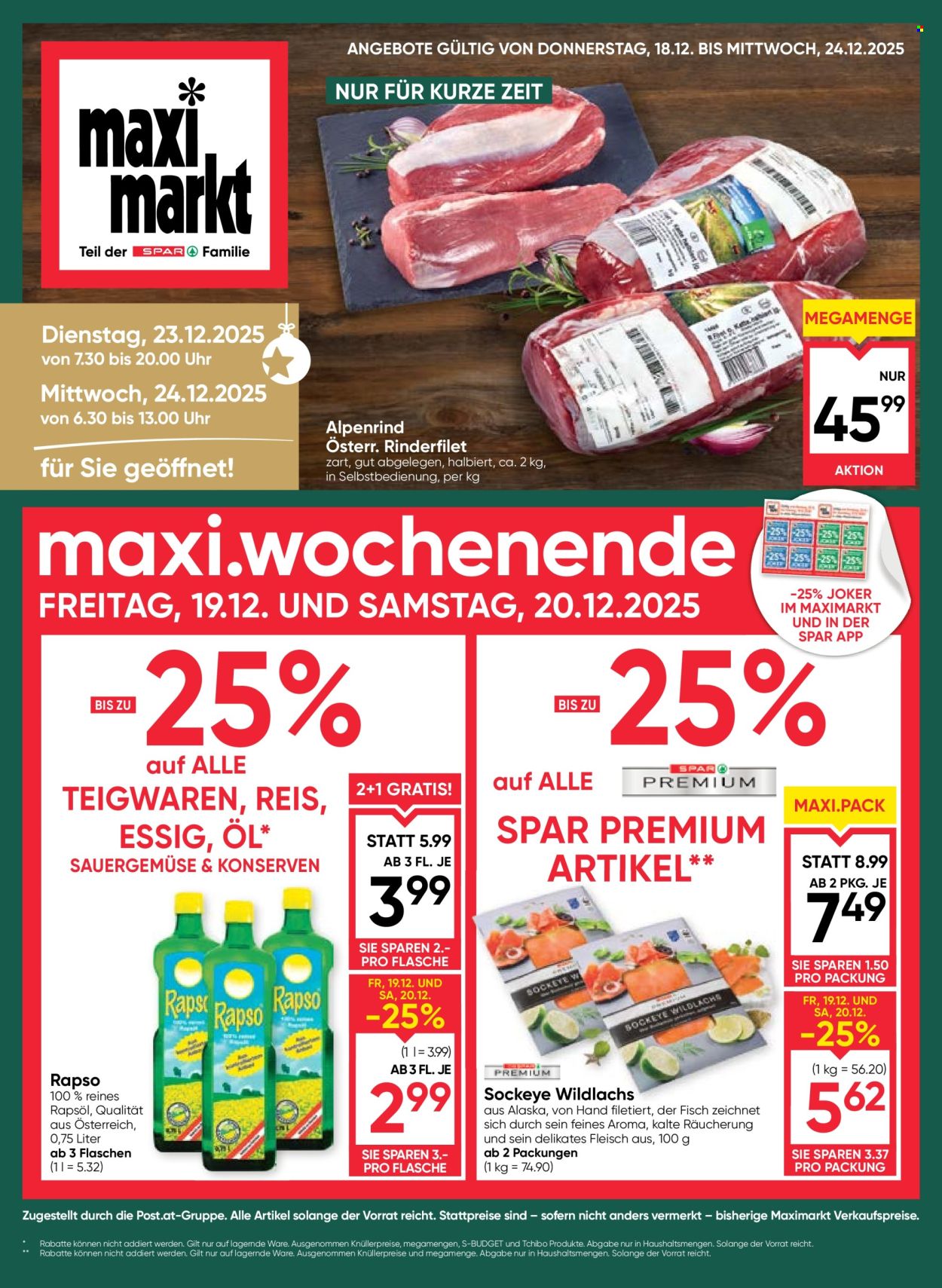 Angebote Maximarkt - 18.12.2025 - 24.12.2025. Seite 1