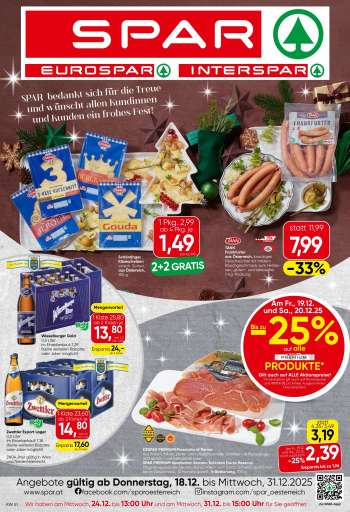 Angebote SPAR - 18.12.2025 - 31.12.2025.