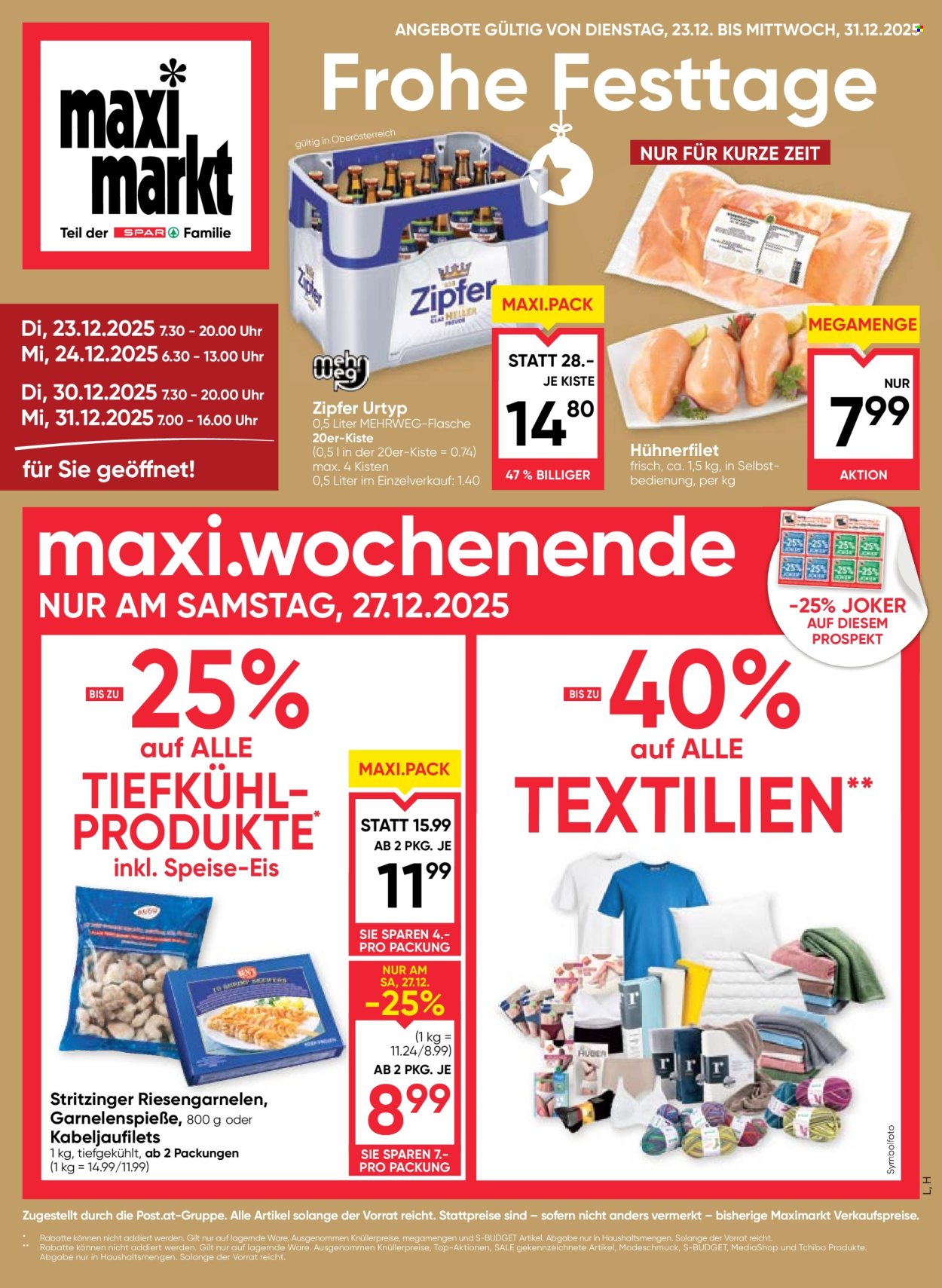 Angebote Maximarkt - 23.12.2025 - 31.12.2025. Seite 1