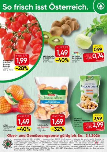 Angebote SPAR - 29.12.2025 - 3.1.2026.