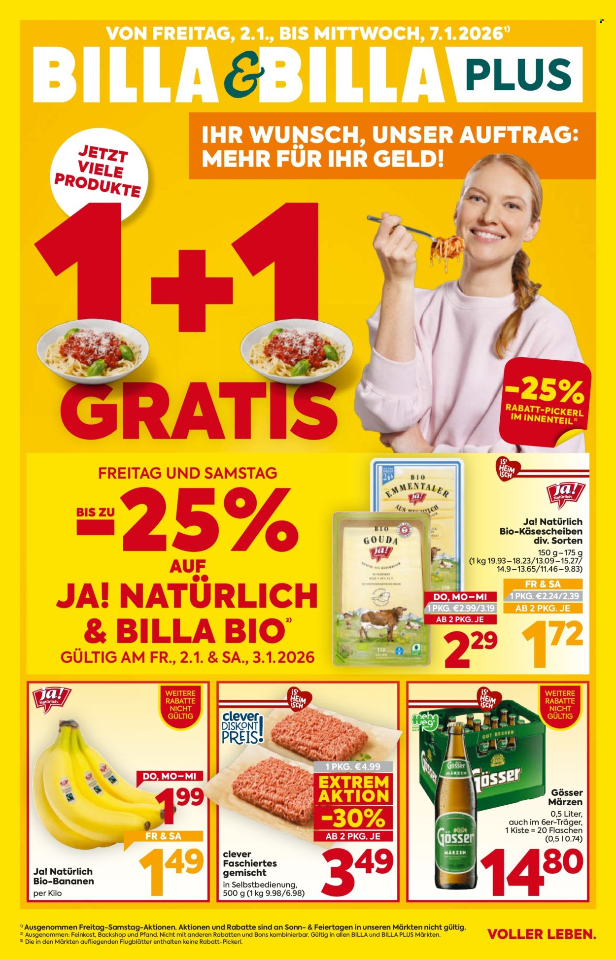 Angebote Billa - 2.1.2026 - 7.1.2026. Seite 1