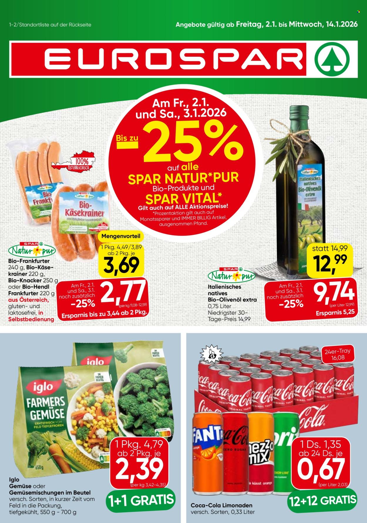 Angebote EUROSPAR - 2.1.2026 - 14.1.2026. Seite 1