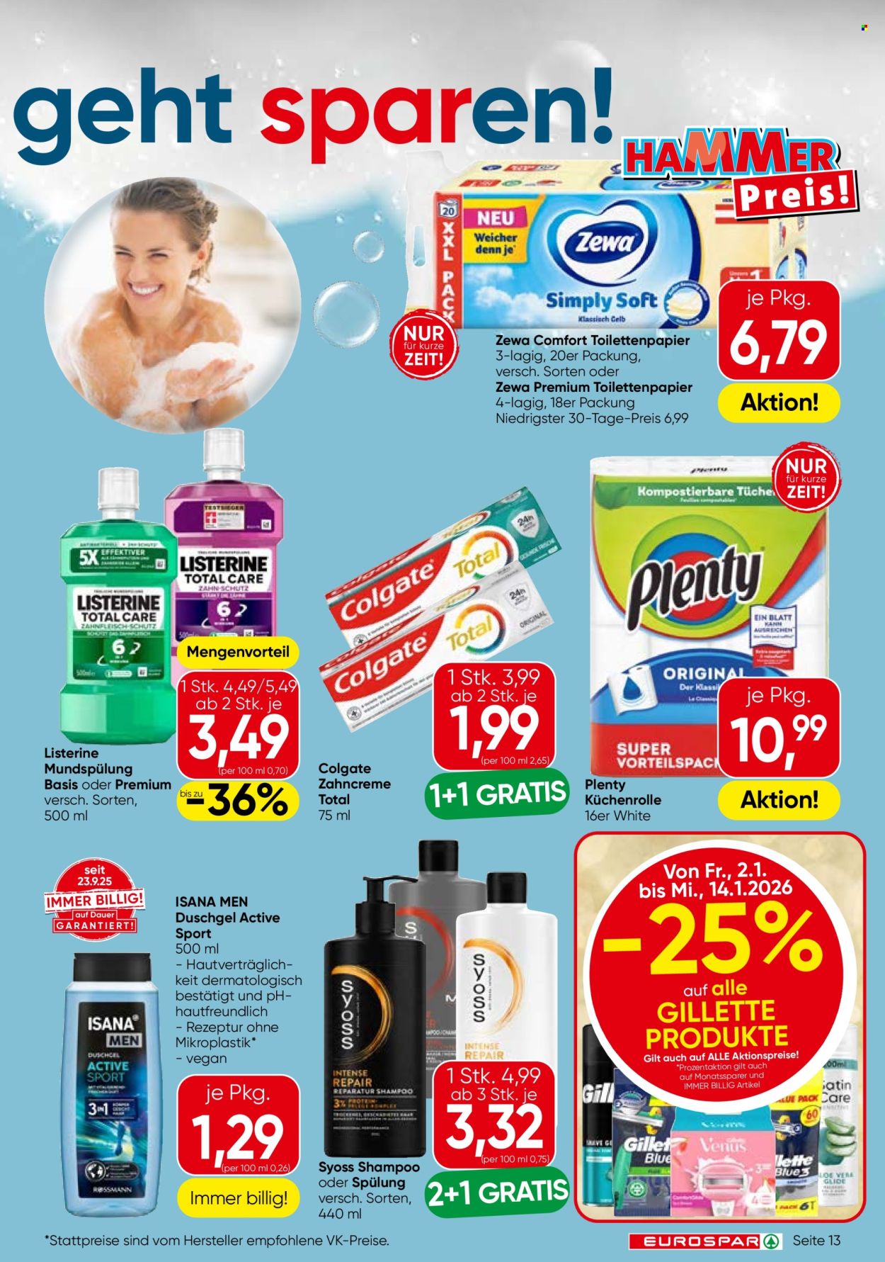 Angebote EUROSPAR - 2.1.2026 - 14.1.2026. Seite 13