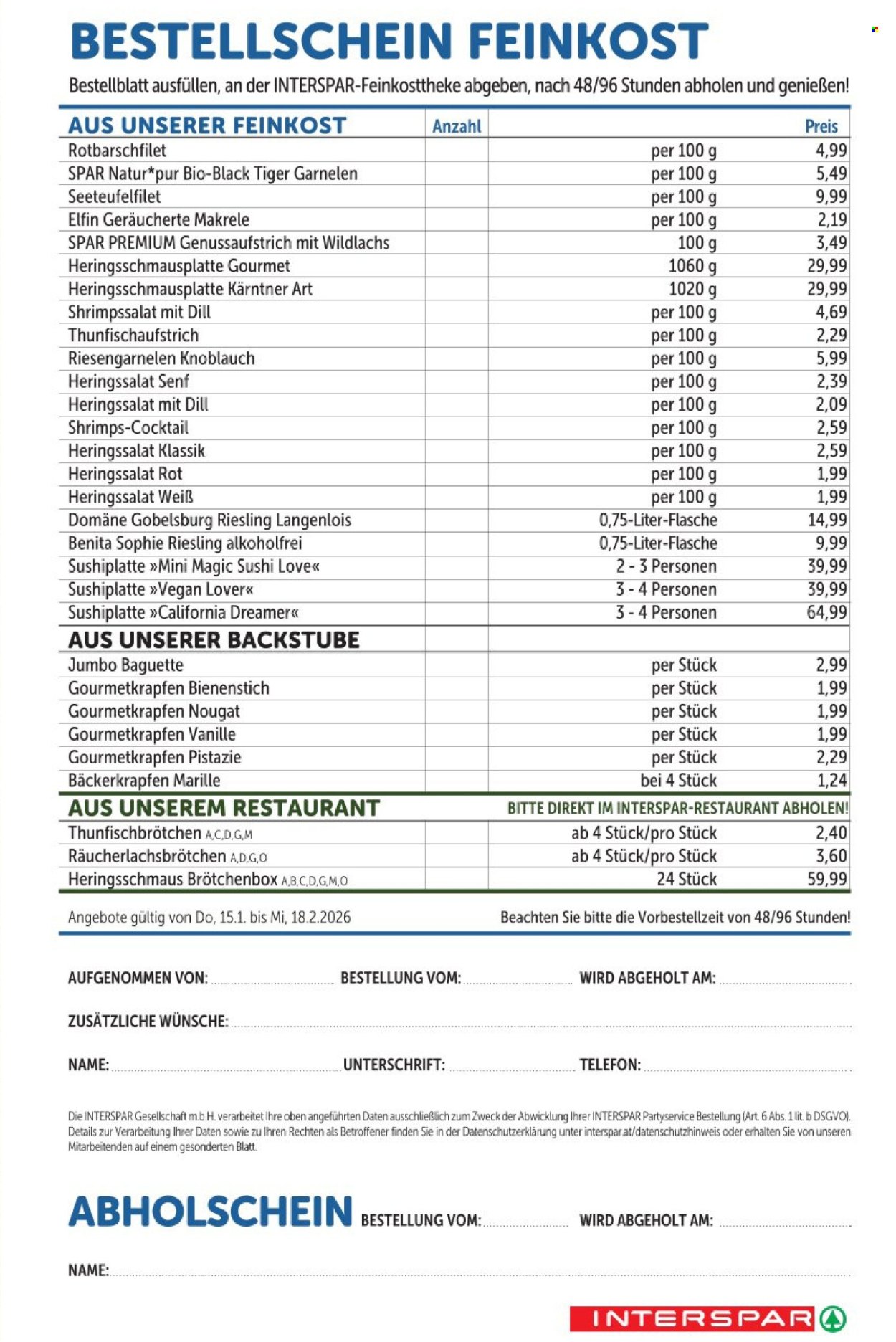 Angebote INTERSPAR - 15.1.2026 - 18.2.2026. Seite 11