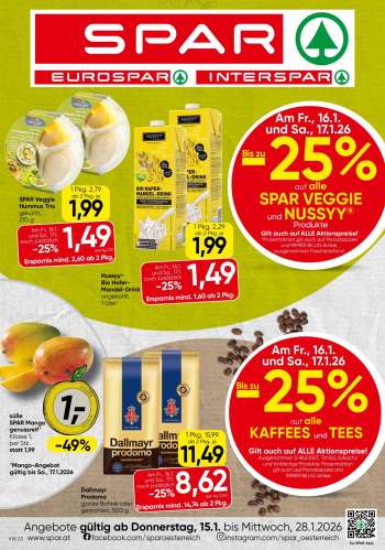 Angebote SPAR - 15.1.2026 - 28.1.2026.