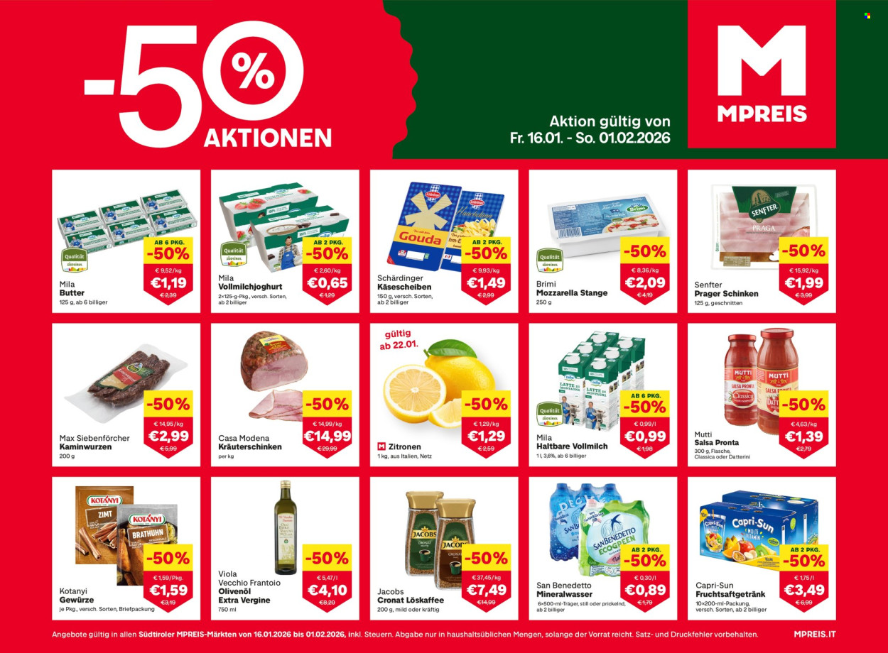 Angebote MPREIS - 16.1.2026 - 1.2.2026. Seite 1