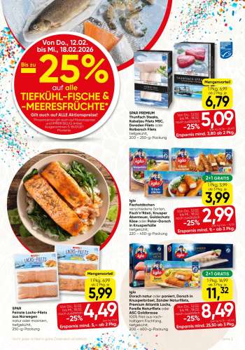 thumbnail - SPAR PREMIUM Thunfisch Steaks, Kabeljau Filets Msc, Doraden Filets oder Rotbarsch Filets