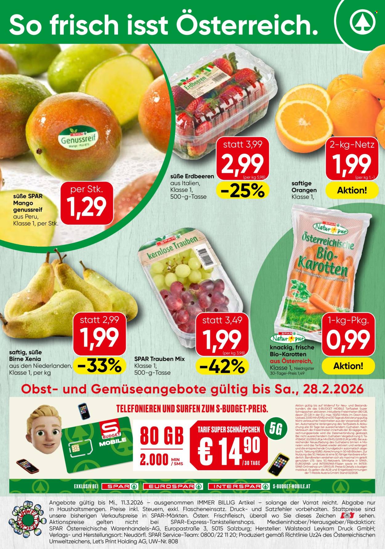 Angebote INTERSPAR - 23.2.2026 - 28.2.2026. Seite 1