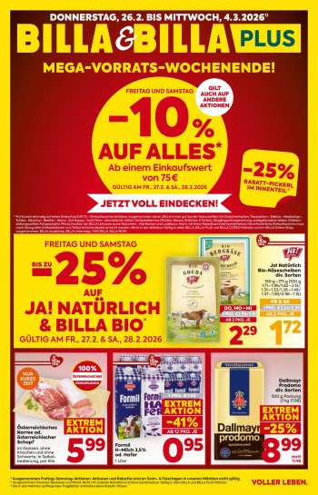Angebote Billa - 26.2.2026 - 4.3.2026.