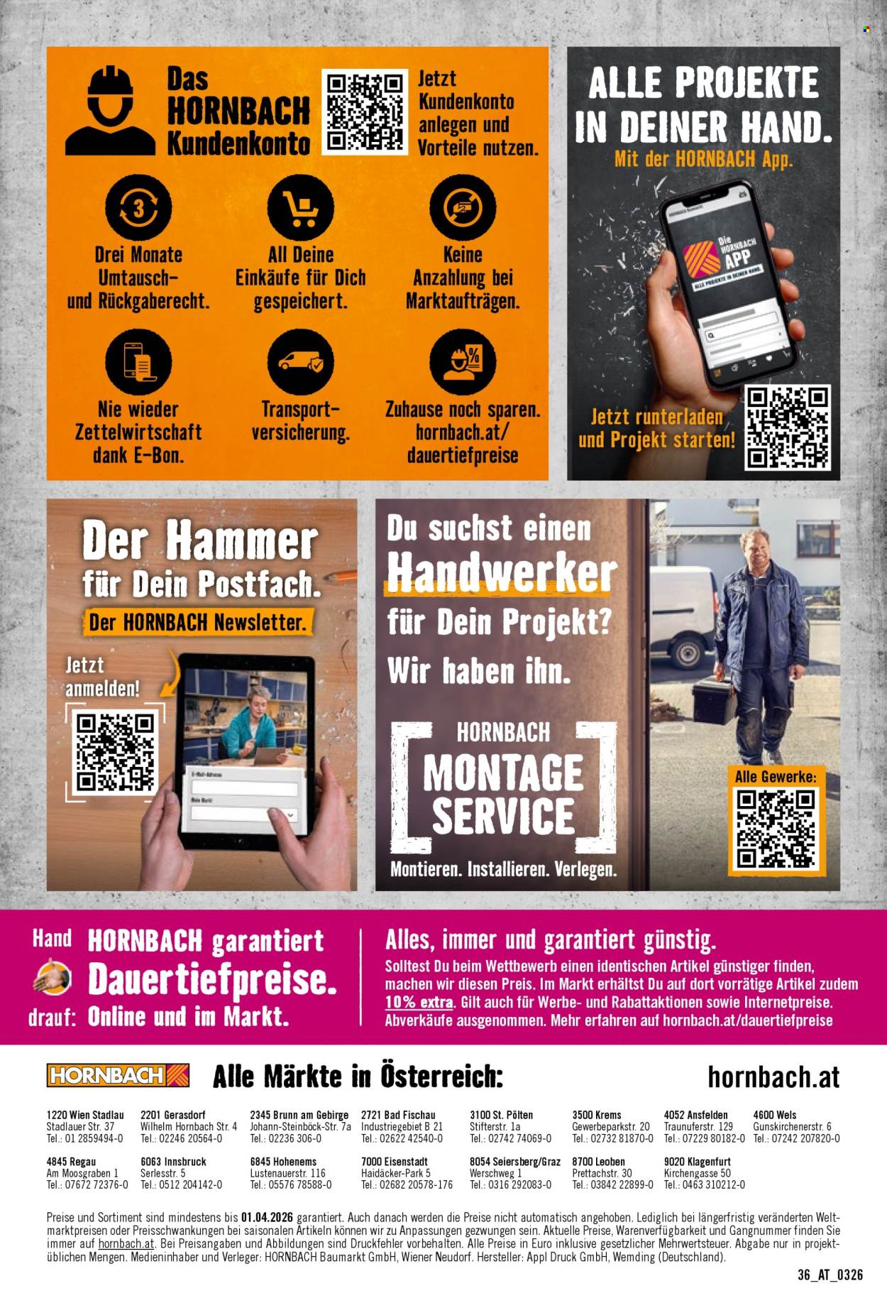 Angebote Hornbach - 5.3.2026 - 1.4.2026. Seite 36