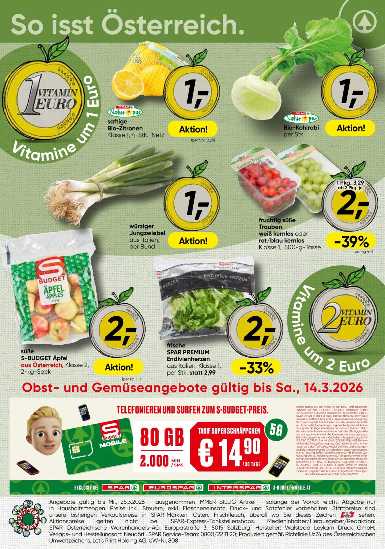 Angebote INTERSPAR - 9.3.2026 - 14.3.2026. Seite 1
