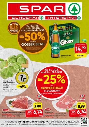 Angebote EUROSPAR - 19.3.2026 - 25.3.2026.