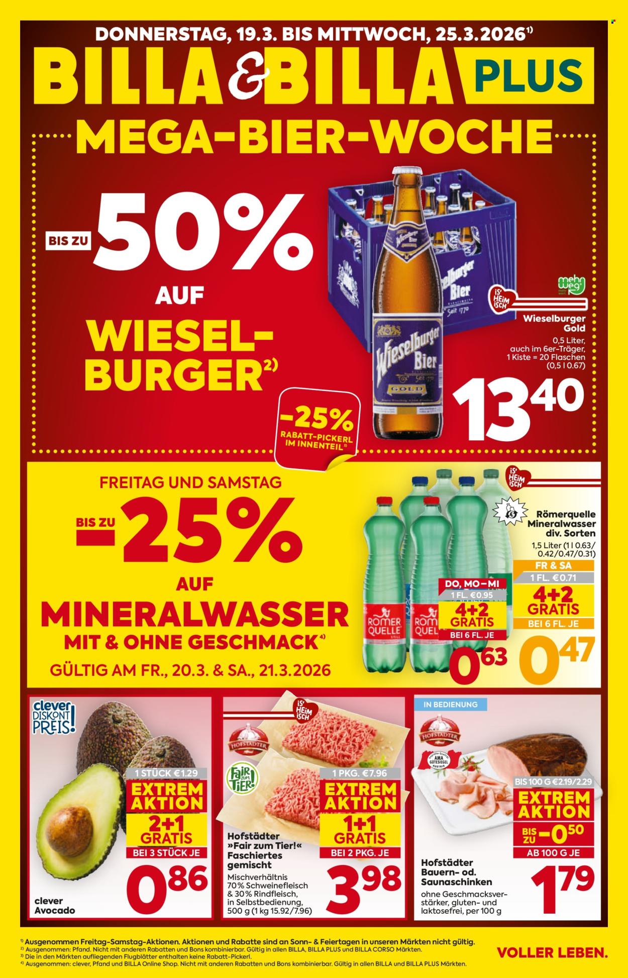 Angebote Billa - 19.3.2026 - 25.3.2026. Seite 1