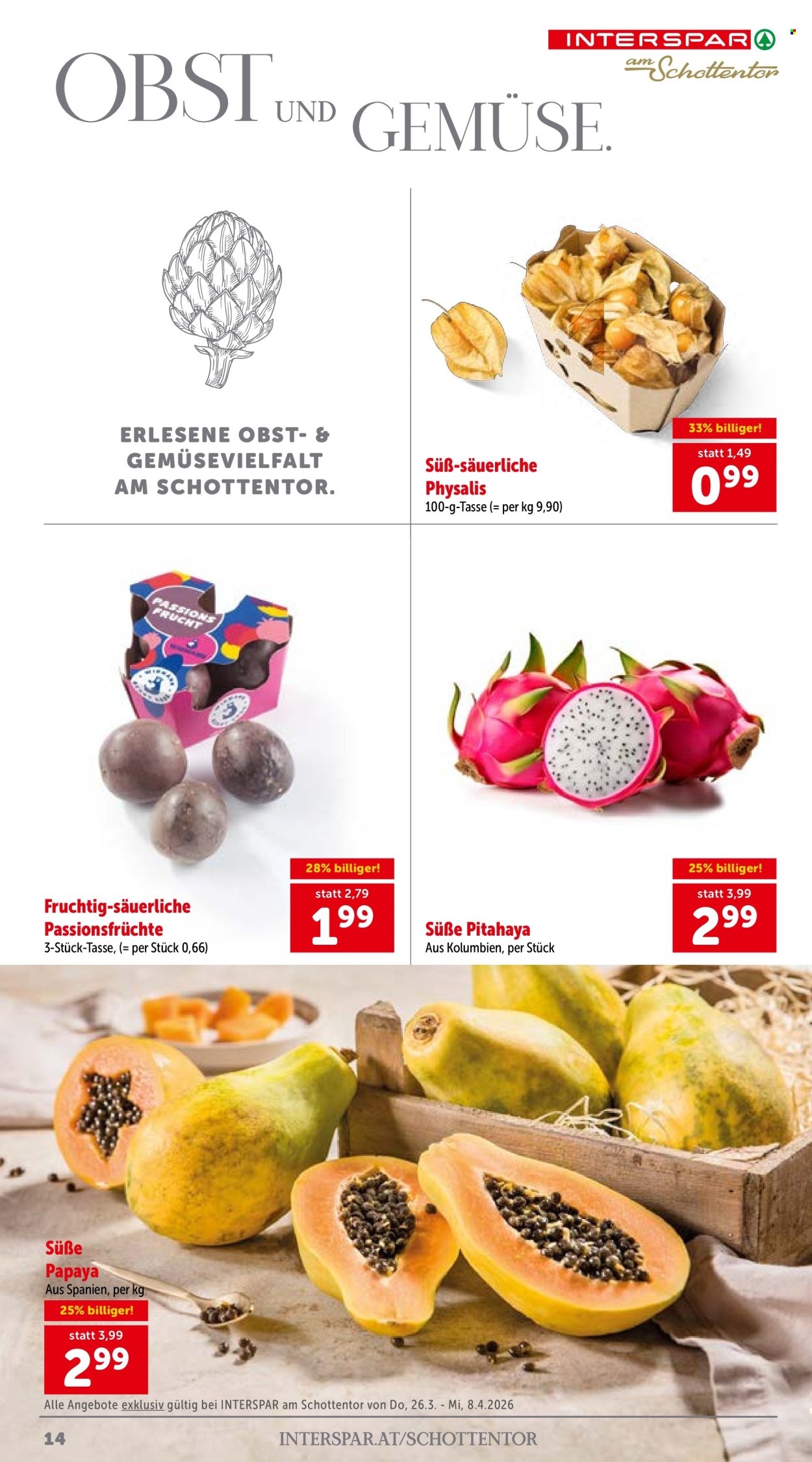 Angebote INTERSPAR - 26.3.2026 - 8.4.2026. Seite 14