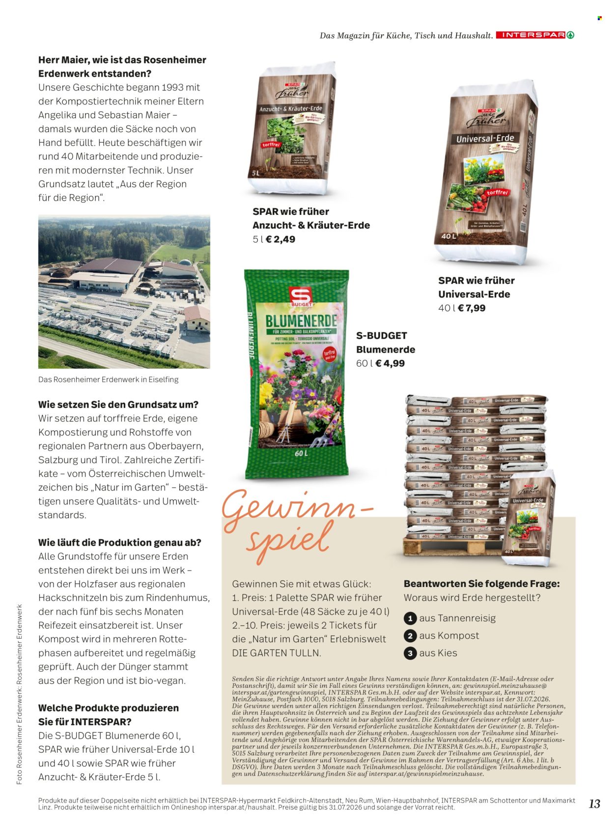 Angebote INTERSPAR - 7.4.2026 - 31.7.2026. Seite 13