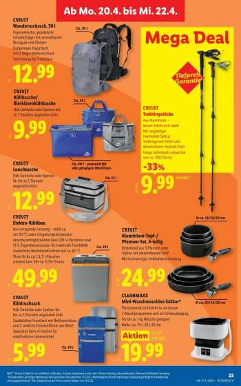 thumbnail - CRIVIT Wanderrucksack, 30 l