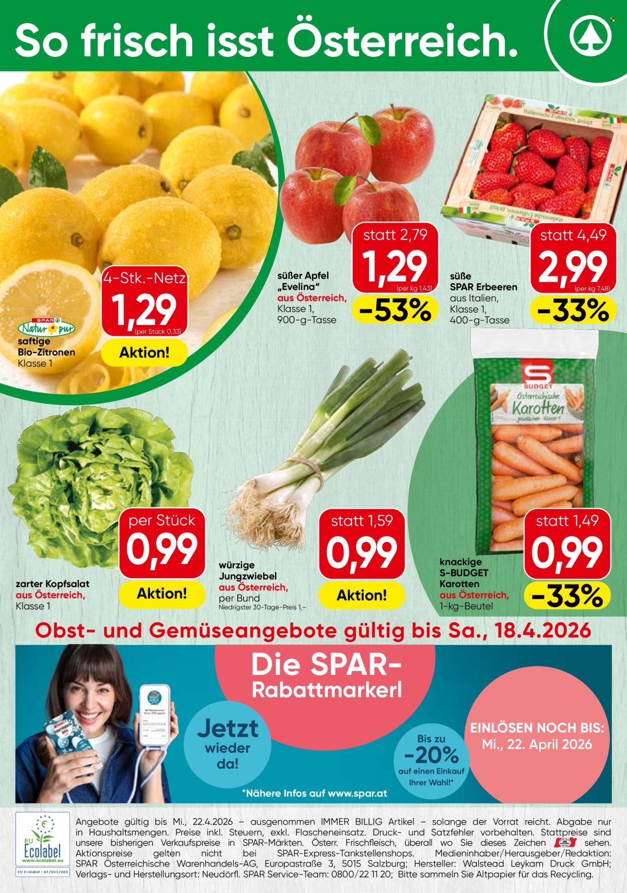 Angebote SPAR - 16.4.2026 - 22.4.2026. Seite 16