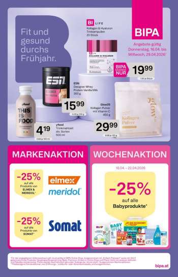 Angebote Bipa - 16.4.2026 - 29.4.2026.