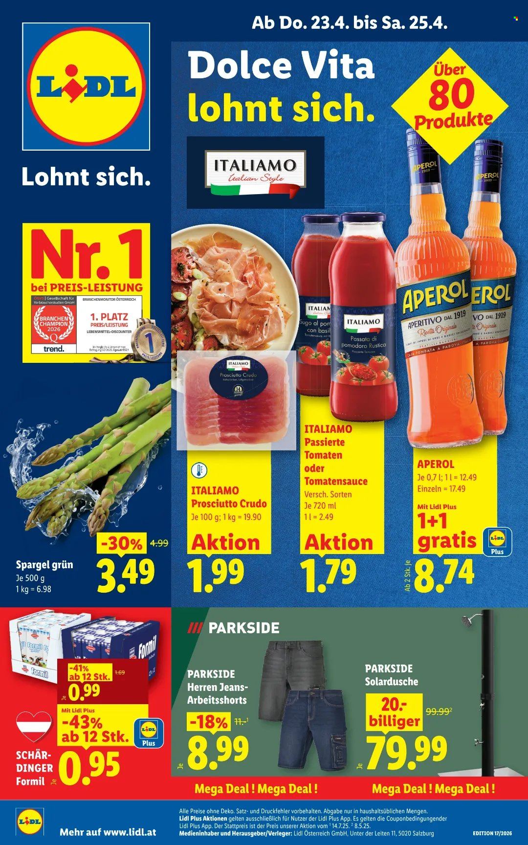 Angebote Lidl - 23.4.2026 - 29.4.2026. Seite 1