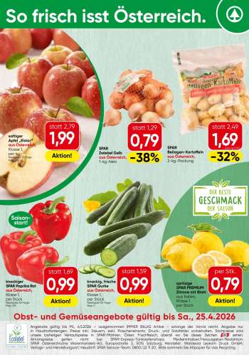 Angebote SPAR - 20.4.2026 - 25.4.2026.