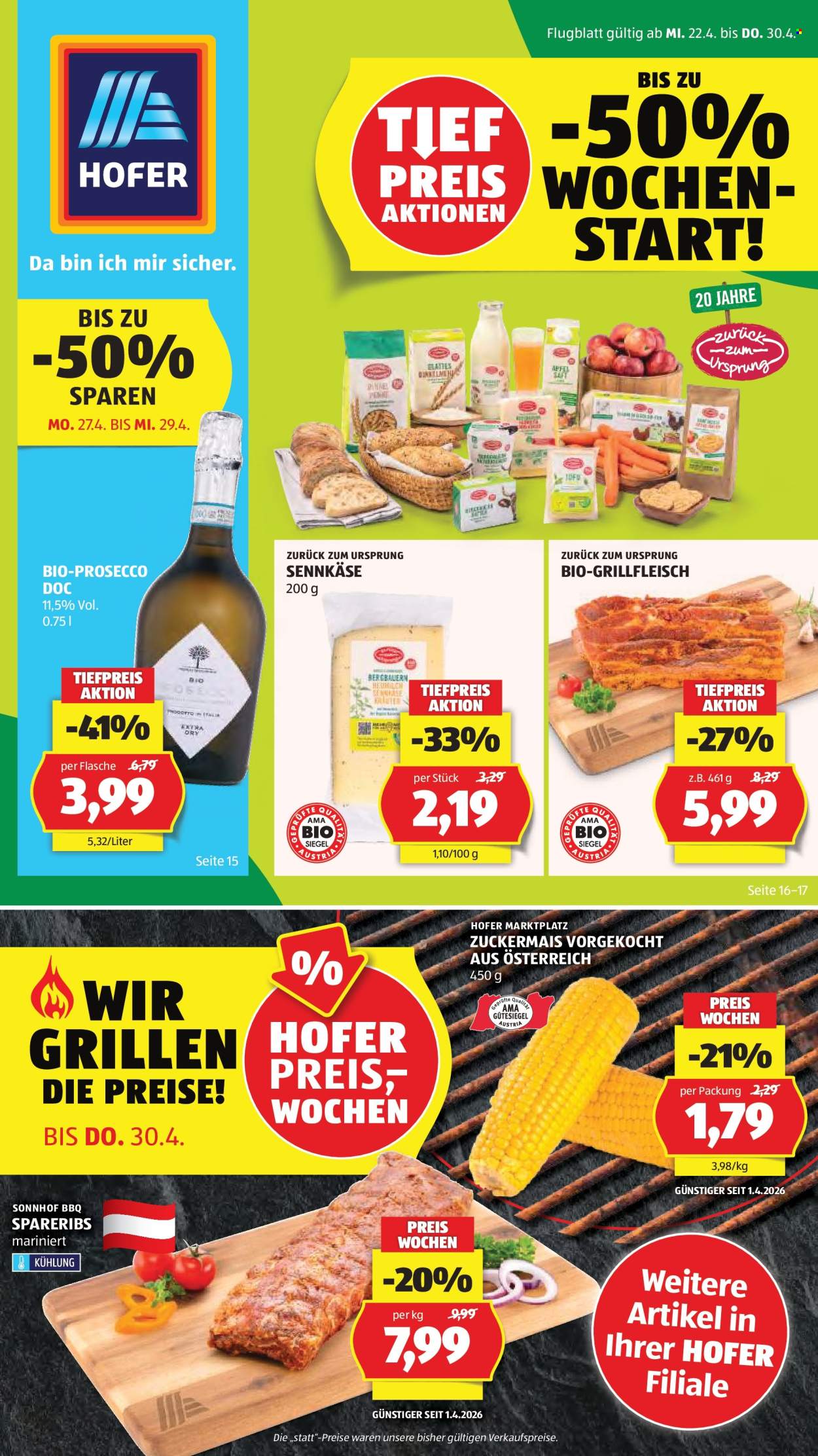 Angebote Hofer - 22.4.2026 - 30.4.2026. Seite 1