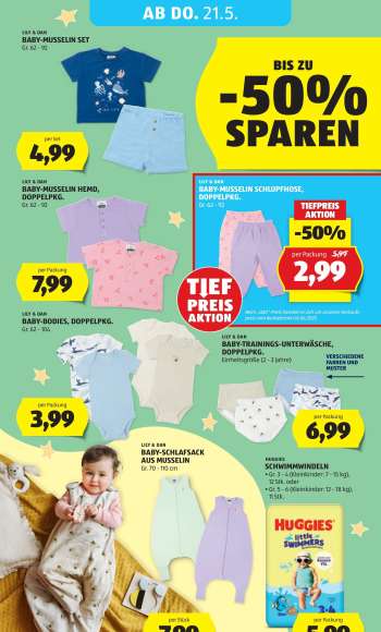 thumbnail - BABY-SCHLAFSACK AUS MUSSELIN