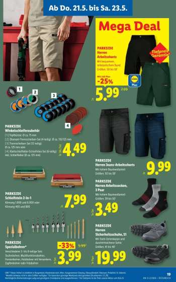 thumbnail - PARKSIDE Herren Arbeitsshorts