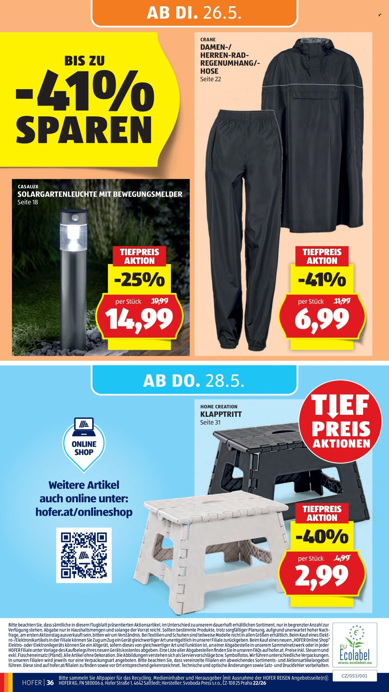 Angebote Hofer - 22.5.2026 - 28.5.2026. Seite 42