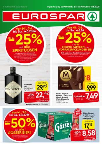 Angebote EUROSPAR - 3.6.2026 - 17.6.2026.