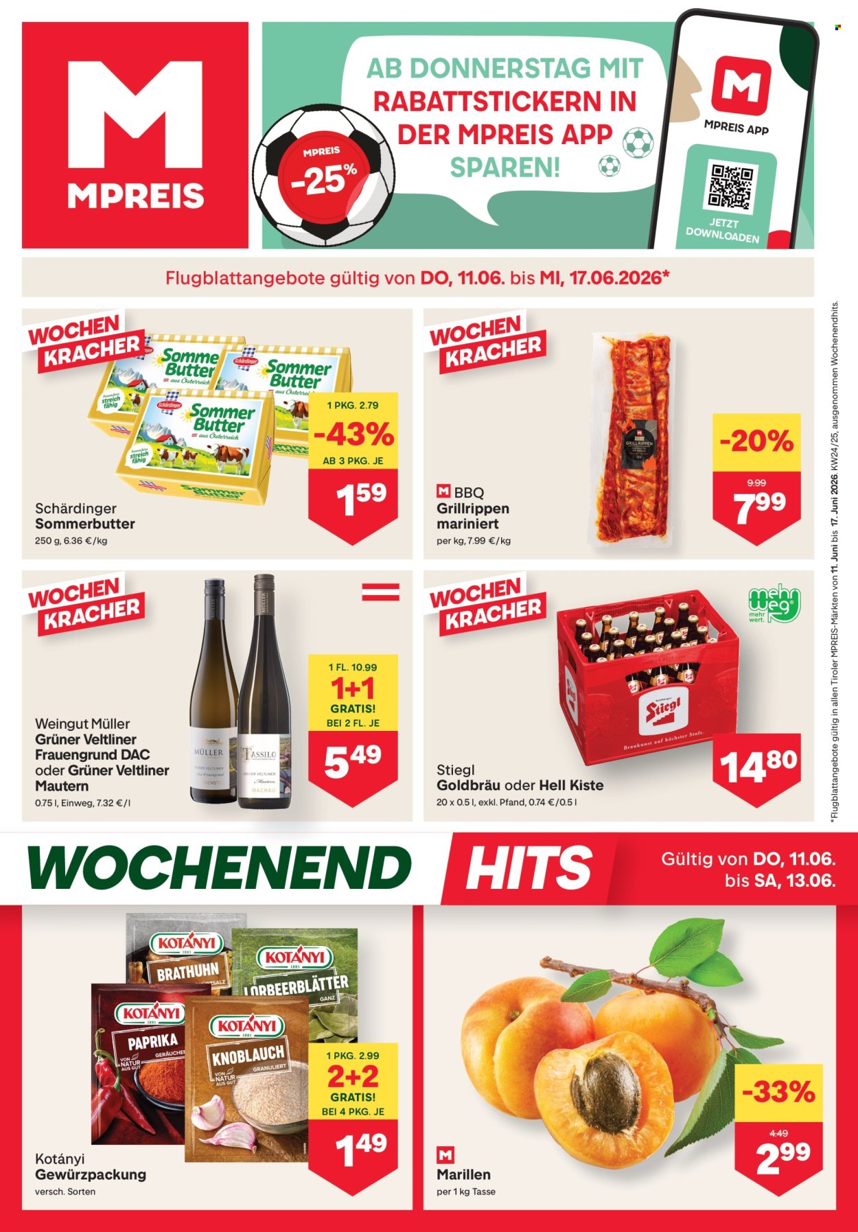 Angebote MPREIS - 11.6.2026 - 17.6.2026. Seite 1