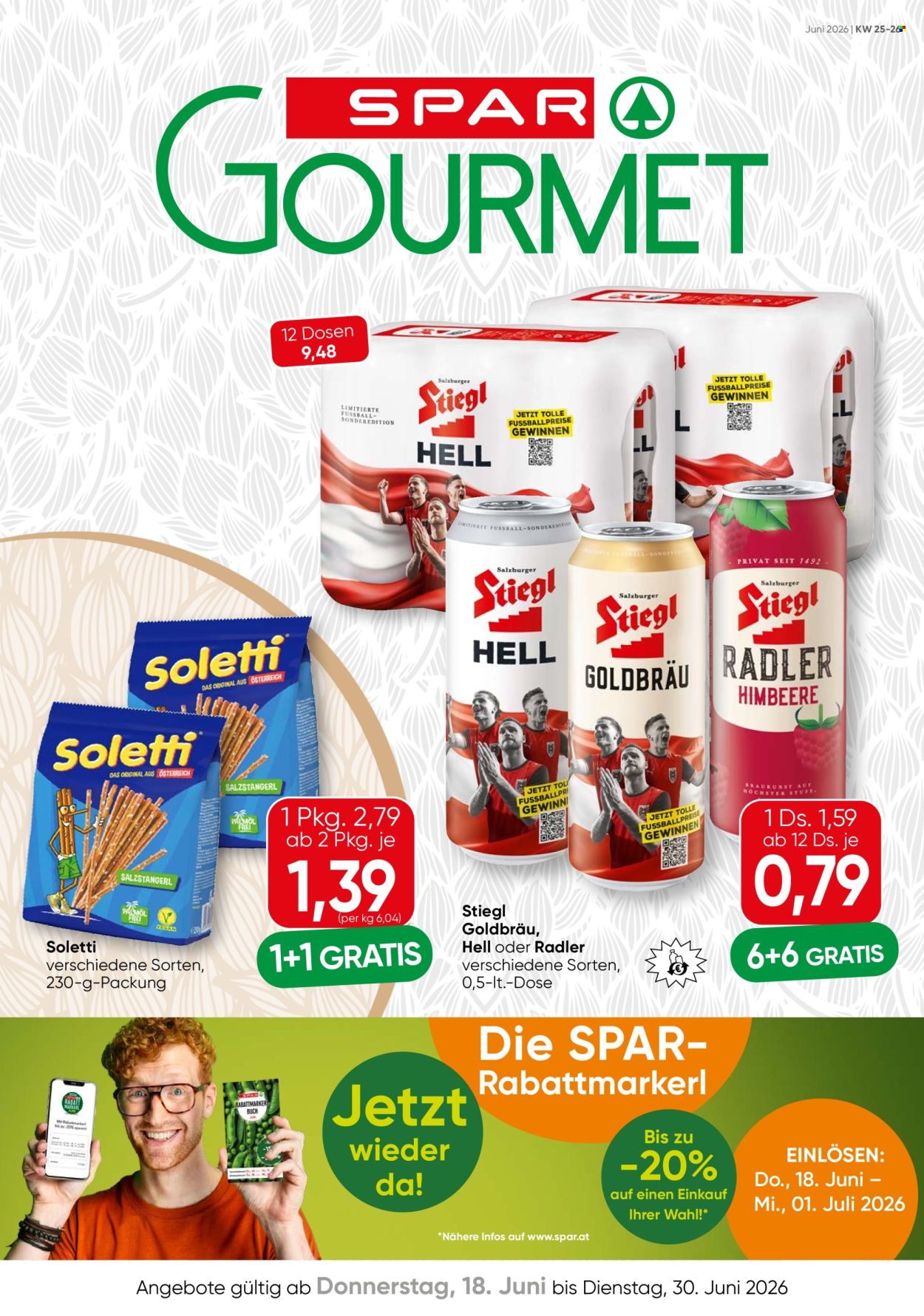 Angebote SPAR - 18.6.2026 - 30.6.2026. Seite 1