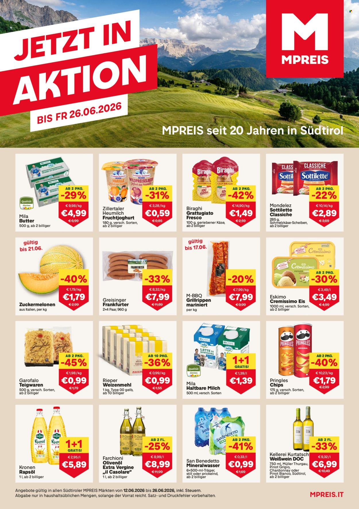 Angebote MPREIS - 14.6.2026 - 26.6.2026. Seite 1